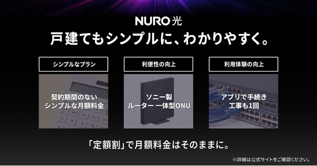 NURO 光、戸建て向けプランを一本化 戸建ても集合住宅もソニー製ONUを提供、契約期間・契約解除料なし