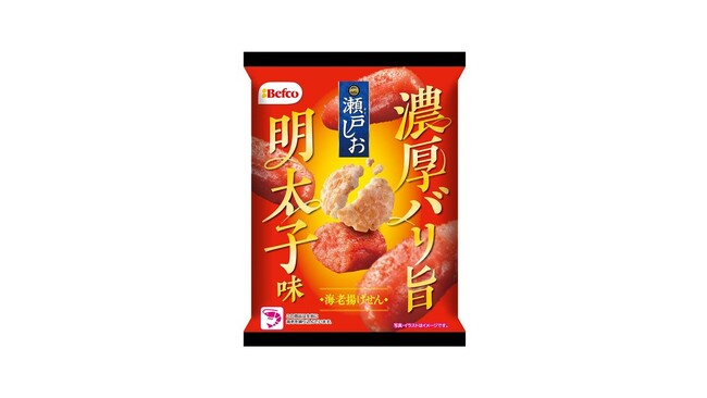発売20周年のロングセラー商品「瀬戸しお」から新フレーバーが登場海老×魚卵の贅沢な“濃厚明太子味”10月27日（月）よりコンビニ先行発売