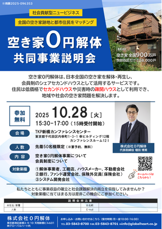 空き家０円解体 共同事業説明会を開催