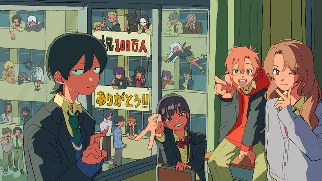 ショートアニメ『私立パラの丸高校』YouTube登録者数が100万人を突破!