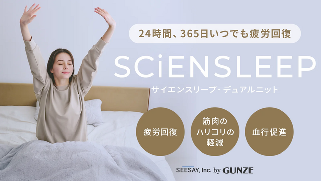 就寝時、リモートワーク、外出時。いつでもどこでも疲労回復サポート。睡眠のプロが作った疲労回復スウェット「SCiENSLEEP　デュアルニット」10月6日（月）よりＭakuakeで先行販売スタート