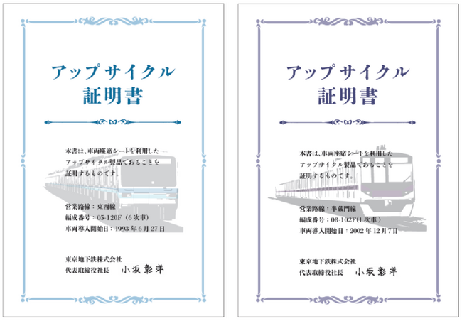 東京メトロ　×　森製綿所廃棄予定の車両座席シートを活用した　「アップサイクル長座布団」を江東区ふるさと納税返礼品に出品します！