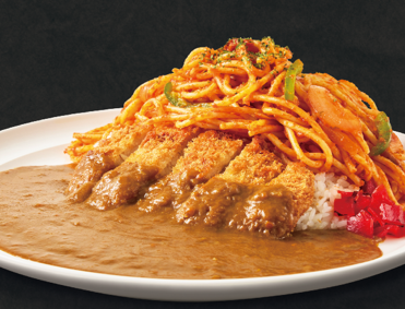 カツカレーの上にナポリタン！？2人前の大ボリューム「禁断！夢のカツナポ」カレーハウス リオ高田馬場店限定で10月10日(金)発売！