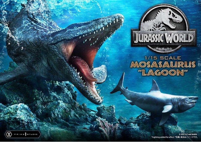 映画『ジュラシック・ワールド』より、海中をゆく「モササウルス」を1/15スケールで立体化
