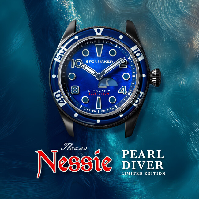 ネッシーが出現！しかも光る！『SPINNAKER』のネッシーコラボ時計第二弾はギミックに富む『Fleuss Automatic Nessie Pearl Diver Limited Edition』。