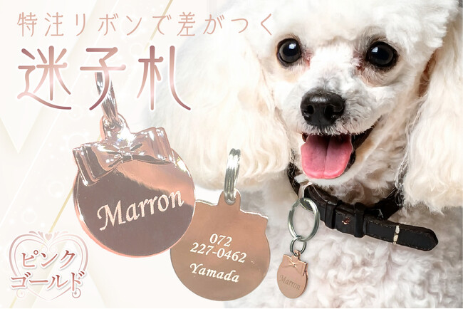 【新発売】秋のおさんぽにぴったり!特注リボンで差がつく迷子札