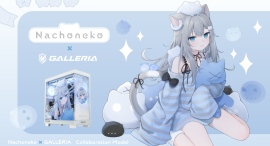 【GALLERIA】　Nachonekoコラボモデル受注開始ガラスのピラーレスケースに描き下ろしのイラストをデザインシステムボイスや壁紙ほか多彩な購入特典