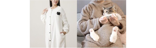 【ニトリ デコホーム】デコネコがポケットから顔を出す、ゆるかわな着る毛布が新登場！昨年大人気の「ニャンポケ着る毛布」も復活しました。