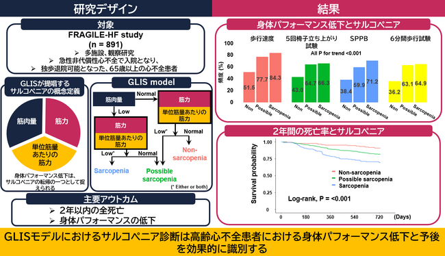 高齢心不全におけるサルコペニア評価:GLISモデルの有用性を検証