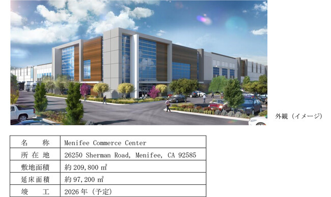 カリフォルニア州ロサンゼルス郊外で物流不動産開発事業を実施します～アメリカにおける物流不動産事業の第2号案件～