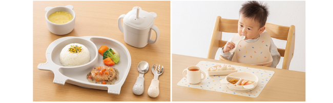 赤ちゃんの食事を応援する「動物モチーフのシリコーン食器シリーズ」が新登場！