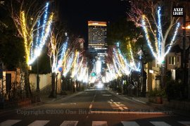 北野坂イルミネーション_AXIZ Light演出の様子 北野坂イルミネーション_AXIZ Light演出の様子