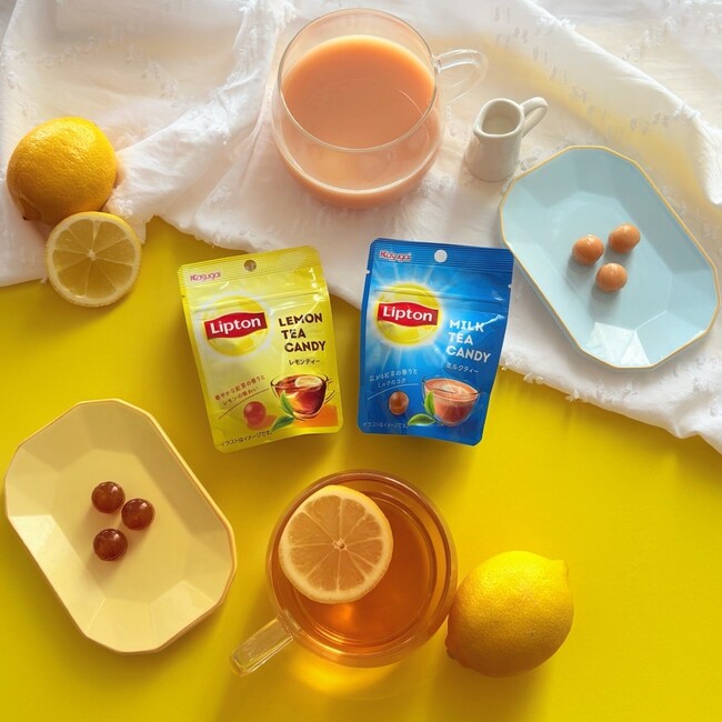 「リプトン」監修、紅茶のおいしさをぎゅっと１粒に！レモンティー・ミルクティー味のキャンディ2品 が新発売