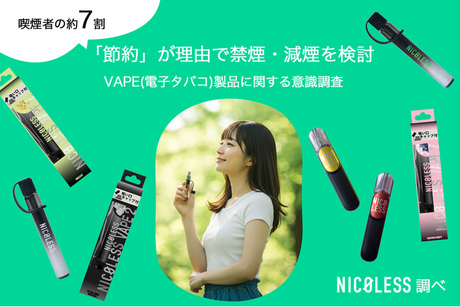 ライテック、VAPEに関する意識調査結果を発表。喫煙者の約7割が「節約」で禁煙・減煙を検討！プライベート空間での気分転換でVAPEが活躍