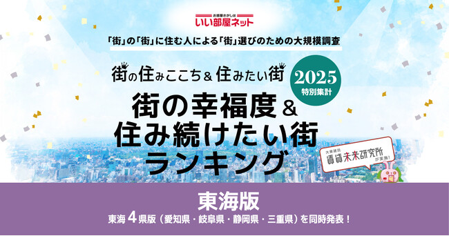 いい部屋ネット　街の幸福度＆住み続けたい街ランキング2025＜岐阜県版＞