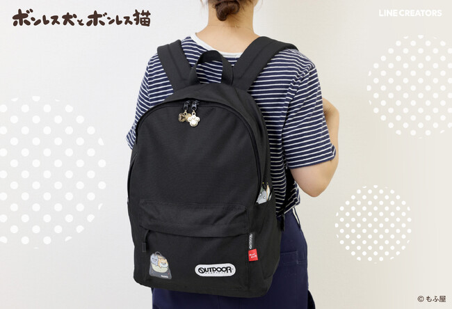 LINEスタンプで人気！イラストレーターのもふ屋さんの「ボンレス犬とボンレス猫」がOUTDOOR PRODUCTSのリュックになって登場！