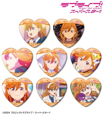 『ラブライブ！スーパースター!!』のトレーディング オンリー 場面写ハート型缶バッジ、セリフTeeなどの受注を開始！！アニメ・漫画のオリジナルグッズを販売する「AMNIBUS」にて