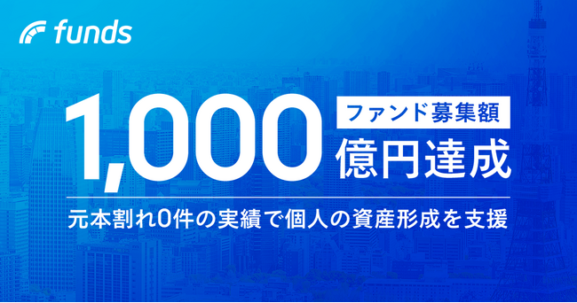 Funds、累計募集額1,000億円を突破