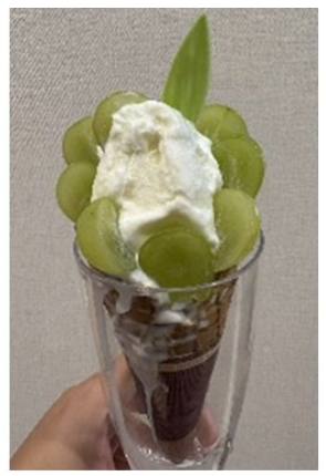 吉備SA（下）で岡山南高校の生徒が考案したソフトクリームを販売します！