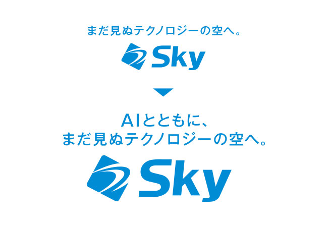 Ｓｋｙ株式会社はコーポレートメッセージを「AIとともに、まだ見ぬテクノロジーの空へ。」に変更します