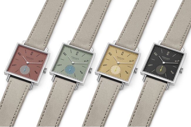 ドイツ時計ブランド「NOMOS GLASHUTTE /ノモス グラスヒュッテ 」の「Tetra/テトラ」に、洗練されたカラーパレットが美しい「Tetra Origins/テトラ オリジンズ」４色が登場