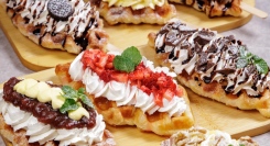 400通り以上のカスタマイズ可能！クロッフル専門店『mari mari』。基町クレド・パセーラ6階に11月1日オープン