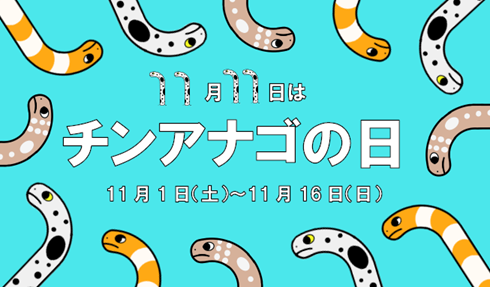 【仙台うみの杜水族館】恒例人気企画！みんな大好きチンアナゴ １１月１１日は『チンアナゴの日』【２０２５年１１月１日（土）～１１月１６日（日）】