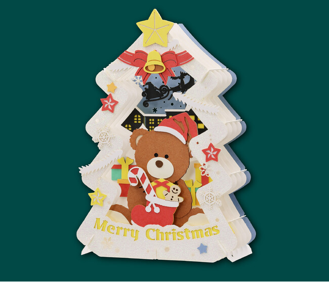 シールを貼って楽しむ「ぷくぷくペーパーシアター」と紙を積み重ねて組み立てる「ペーパーシアターツミカサ」が新登場！～ホワイトクリスマスツリーのペーパーシアターが当たるキャンペーンも開催！～