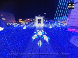 邑楽町シンボルタワーイルミネーション_AXIZ Light演出の様子
