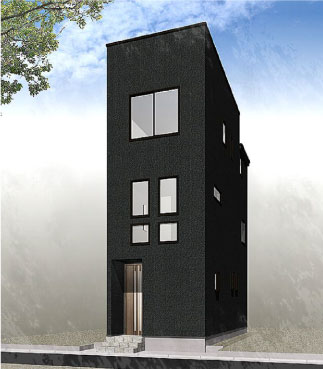 【着工のお知らせ】大島二丁目にて黒を基調としたシックな新築戸建てを建設中!