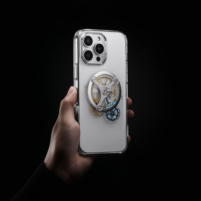 【12月世界同時デリバリー】機械式時計の技術をスマートフォンケースに落とし込んだ「Chronomade（クロノメイド）」の「Escapement Phone Case」先行予約開始。