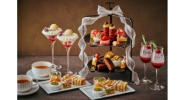 【ヒルトン横浜】冬のアフタヌーンティー『赤い果実とホワイトチョコのハーモニー』を提供