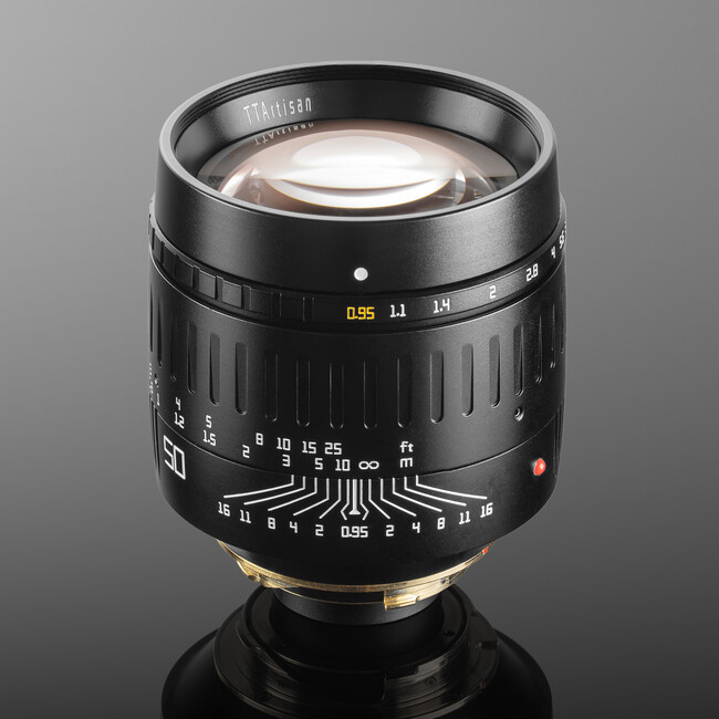 銘匠光学 TTArtisan 50mm f/0.95 ASPH. ブラック 販売開始