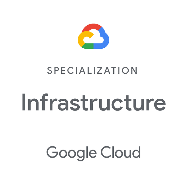 Google Cloud のインフラストラクチャー　スペシャライゼーションを取得