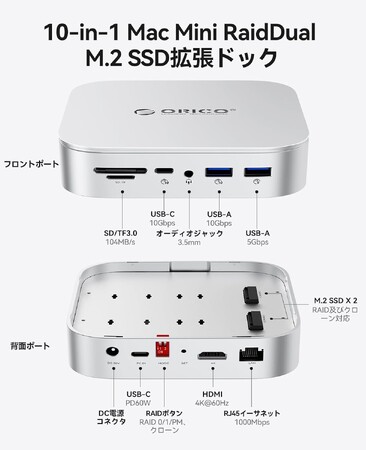 【ORICO 新商品発表】MR10 10in1 MiniRaid NVMe/SATA SSD 外付けケース - 特別割引キャンペーン！
