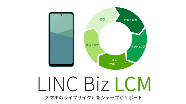 スマートフォンAQUOSのライフサイクルマネジメントサービス「LINC Biz LCM」の提供を開始