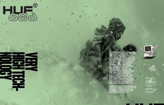 【新作解禁】ストリートとスノーの境界を超える、唯一無二のコレクション誕生。686 × HUF 初コラボレーションが実現。