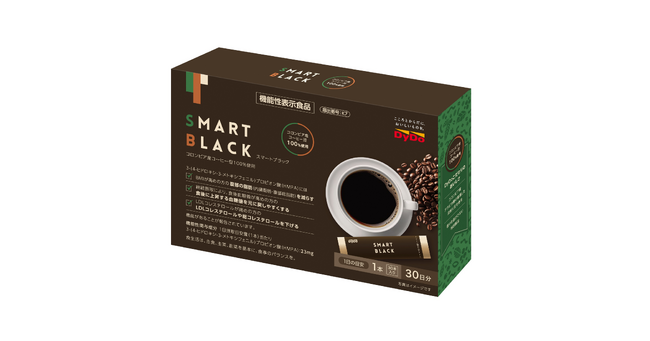 腹部の脂肪・血糖値・コレステロール対策　インスタントコーヒーの機能性表示食品として日本初のトリプルヘルスクレーム※　「スマートブラック」新発売