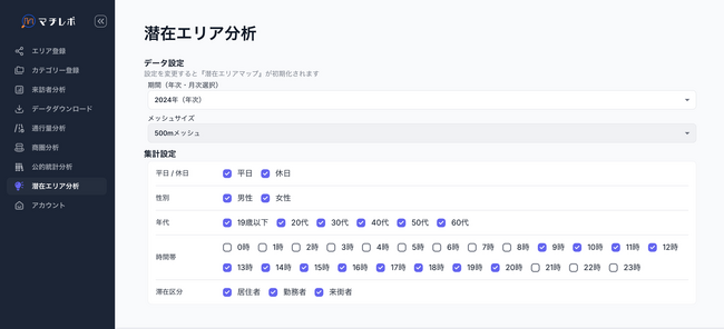 人流マーケティングツール「マチレポ」をメジャーアップデート「潜在エリア分析機能」を新たに搭載