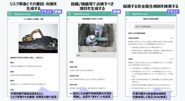 現場の安全管理をAIでもっとかんたんに、もっと便利にする「SpectA KY-Tool」をアップデート