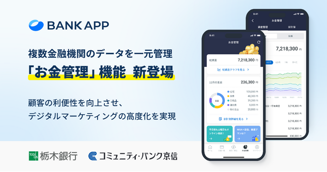 Money Forward X、地域金融機関向けバンキングアプリ『BANK APP』に「お金管理」機能追加のお知らせ