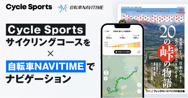 自転車雑誌『Cycle Sports』と『自転車NAVITIME』が連携!