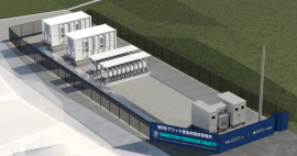 WINグリッド徳島県国府蓄電所完成予想図 WINグリッド徳島県国府蓄電所完成予想図