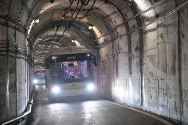 立山トンネル電気バス撮影イメージ 立山トンネル電気バス撮影イメージ