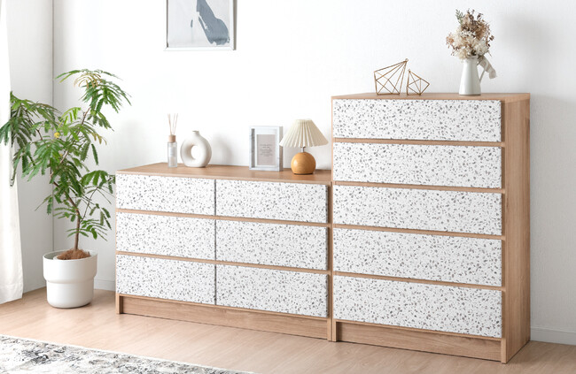 いま再注目を集めるトレンドデザイン“テラゾー柄”を取り入れたナチュラルモダンな家具シリーズ“Terrafurni (テラファニ)”登場