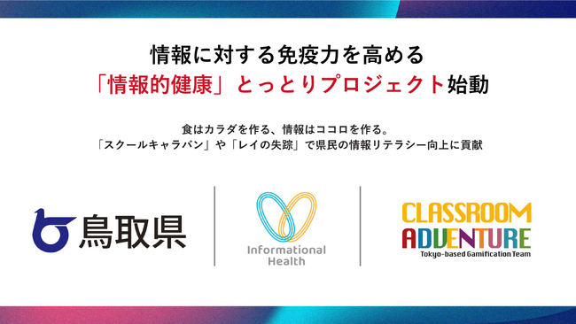 鳥取県と株式会社Classroom Adventure「情報的健康とっとりプロジェクト」において体験型情報リテラシー教育を本格展開