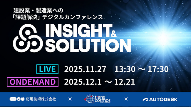 【トランスコスモスオンラインセミナー】Insight & Solution2025を11月27日（木）に開催、12月1日（月）～12月21日（日）にオンデマンド配信