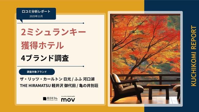 【最新口コミ調査】2025年2ミシュランキー獲得ホテルの口コミ分析レポートを発表!