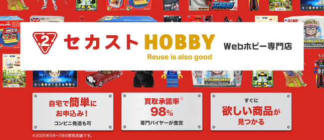 セカンドストリートのWebホビー専門店 「セカストHOBBY」11月13日（木）グランドオープン