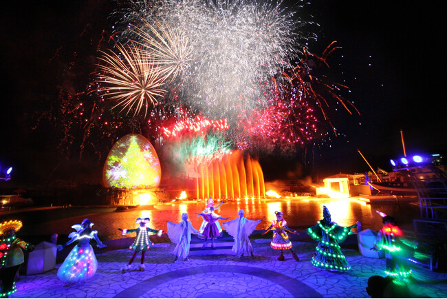 クリスマスシーズンのラグナシアを彩る冬季限定の花火ショー　期間限定で開催！